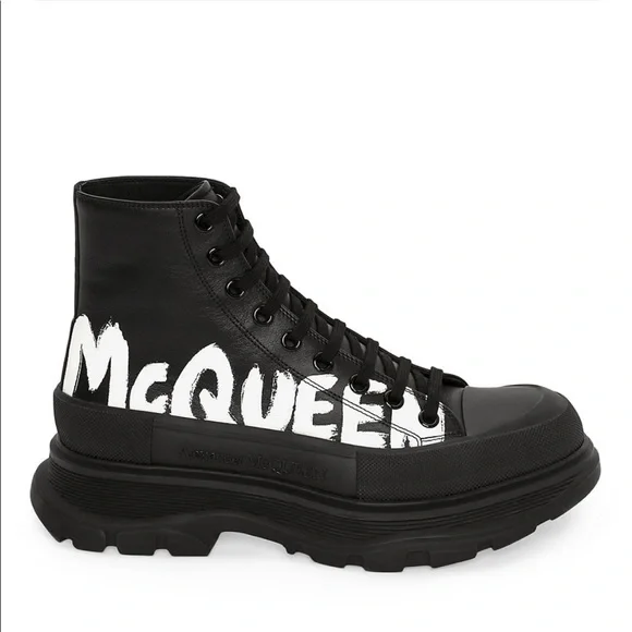 Alexander McQueen Black, White, Pink & Teal Boots Poly Faille A biker jacket with black poly faille anemone print flower  main image 4